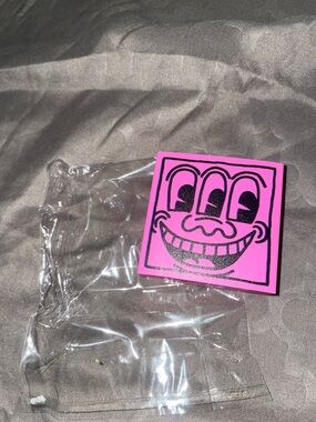 Pink Smiley Keith Haring Eraser